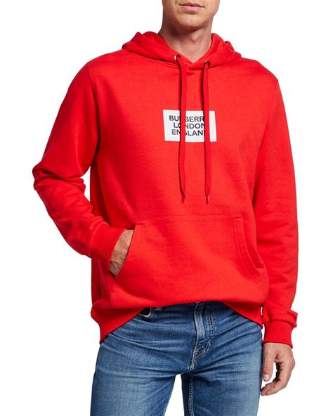 burberry red logo hoodie|burberry logo cotton hoodie.